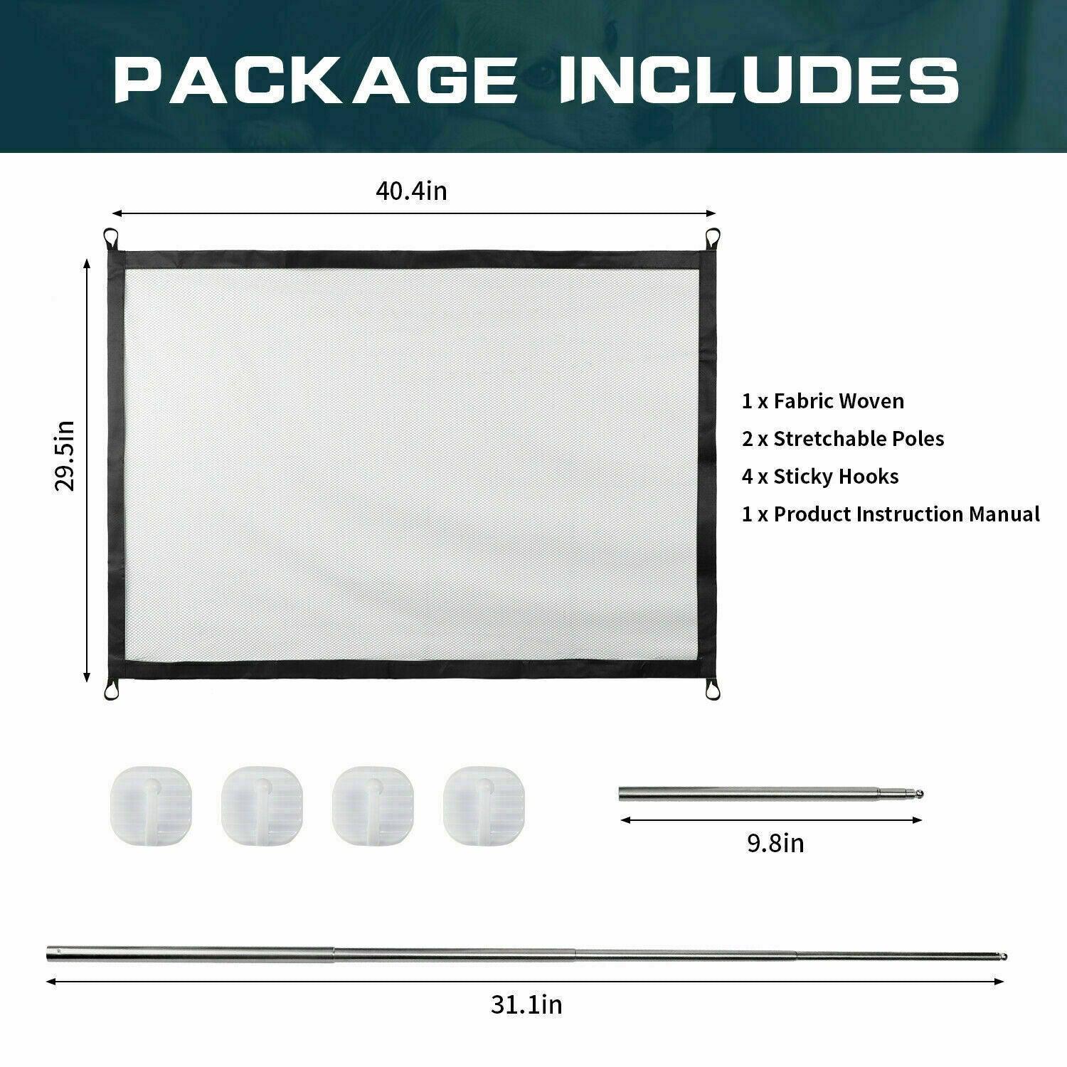 Portable Mesh Pet Safety Gate - Secure Your Pets Anywhere!-5