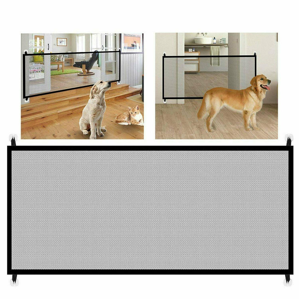 Portable Mesh Safety Gate For Pets - Secure And Stylish Pet Enclosure-0